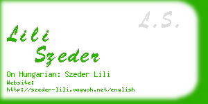 lili szeder business card